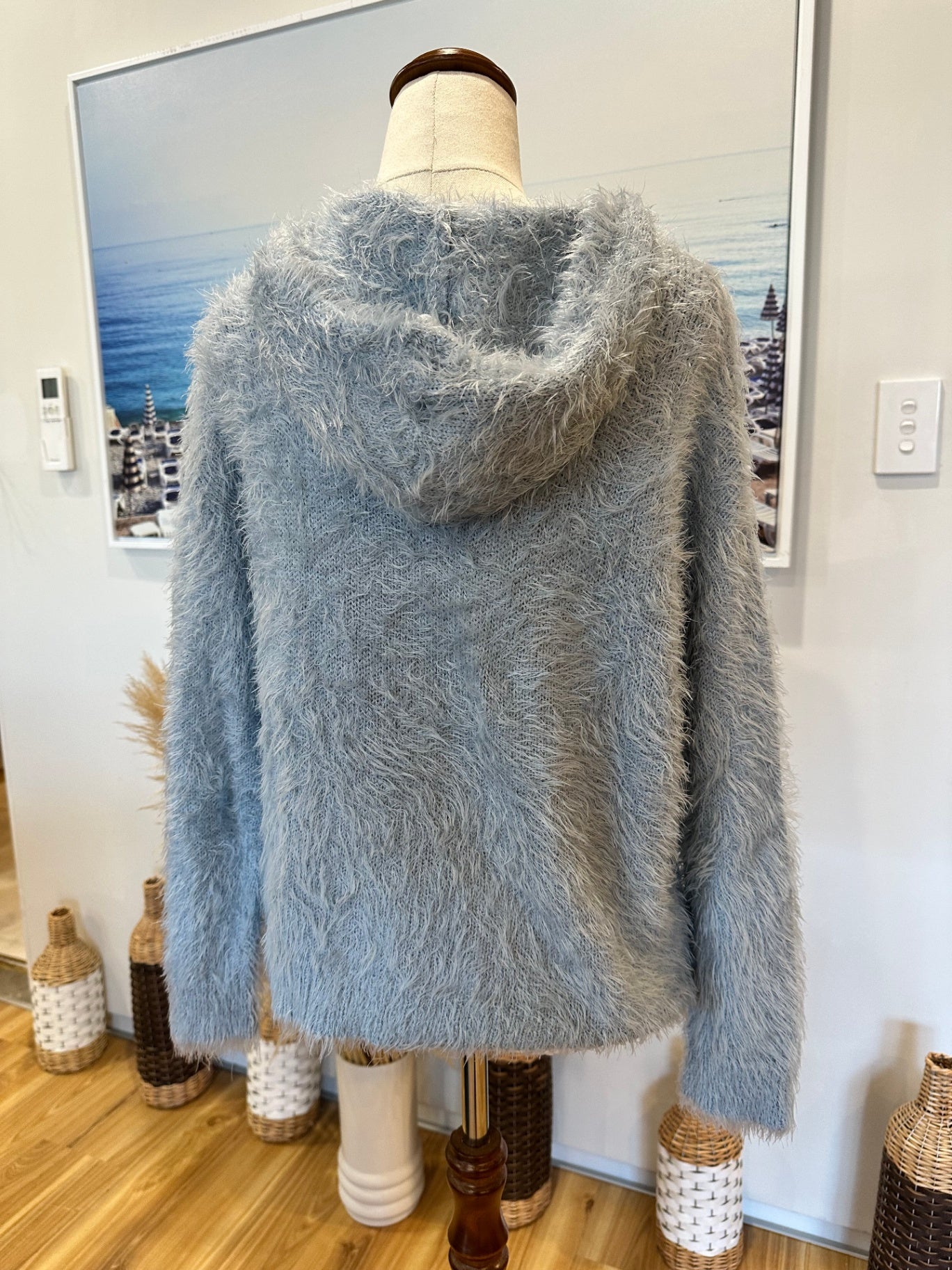 Capture - Textured Hoody - Medium - Pale Blue