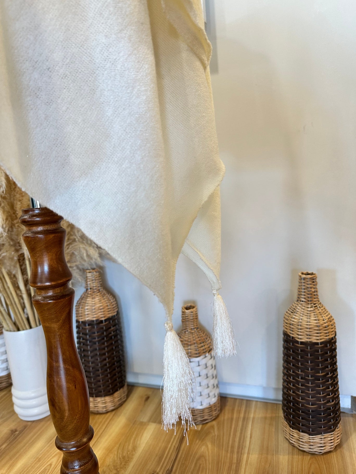 Shawl / Poncho - Cream - One Size