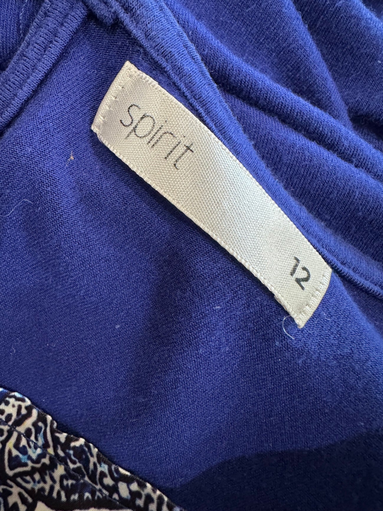 Spirit Dress - Size 12 - Blue and white paisley print