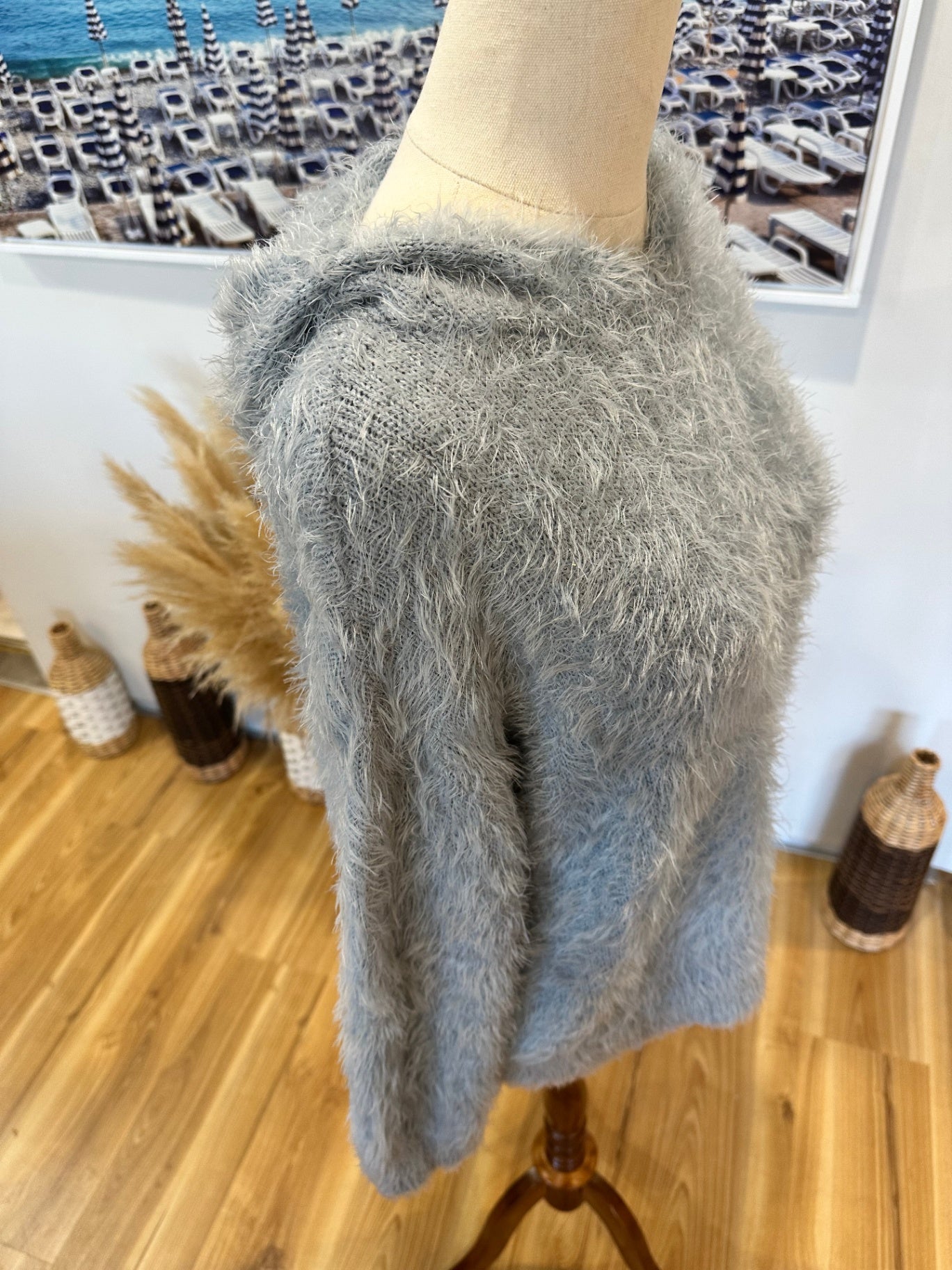 Capture - Textured Hoody - Medium - Pale Blue