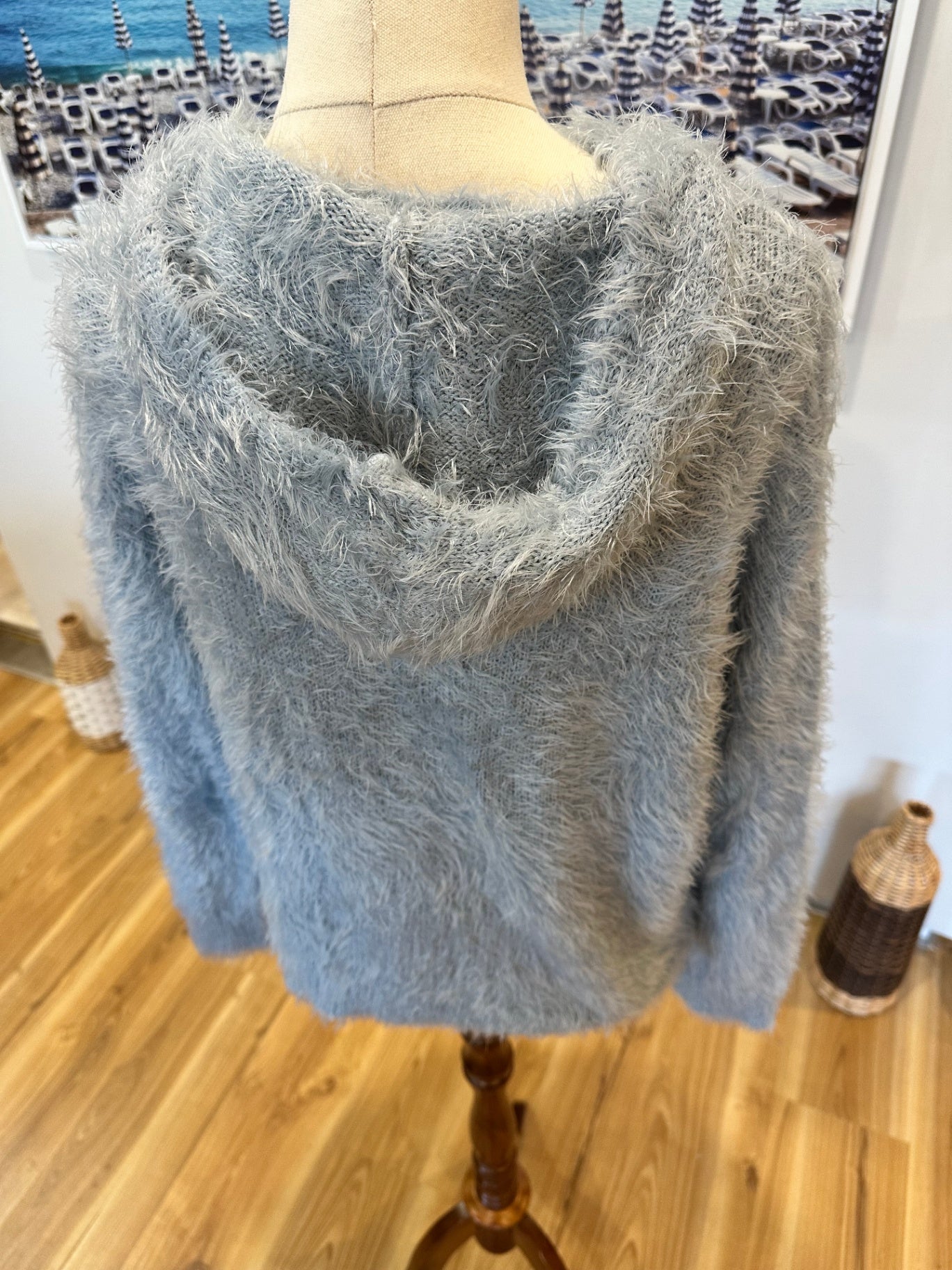 Capture - Textured Hoody - Medium - Pale Blue