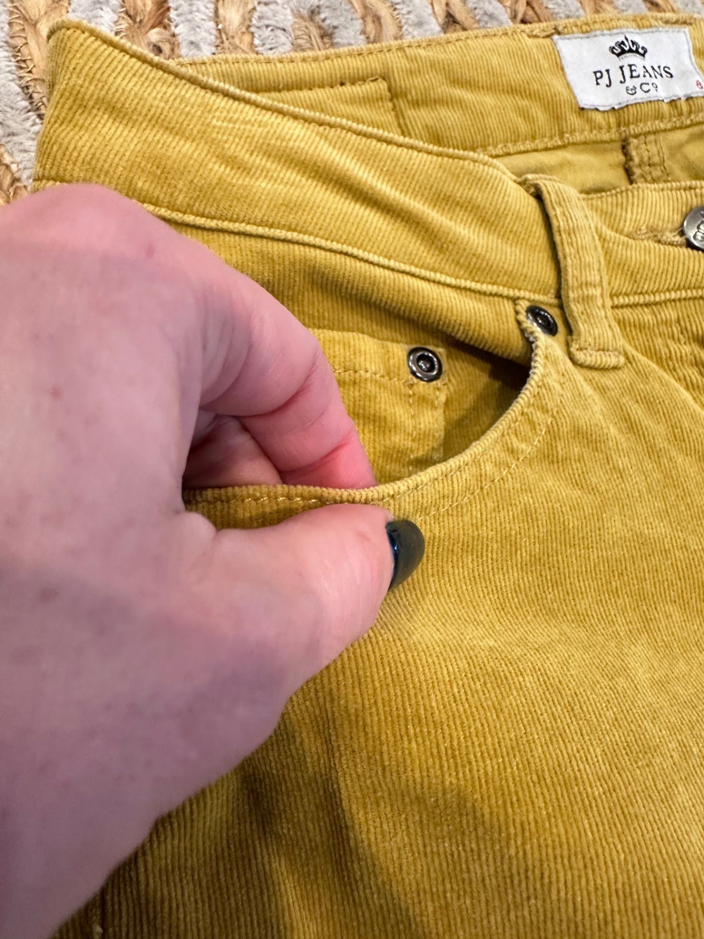 PJ Jeans - Corduroy Pants - Size 8 Chartreuse