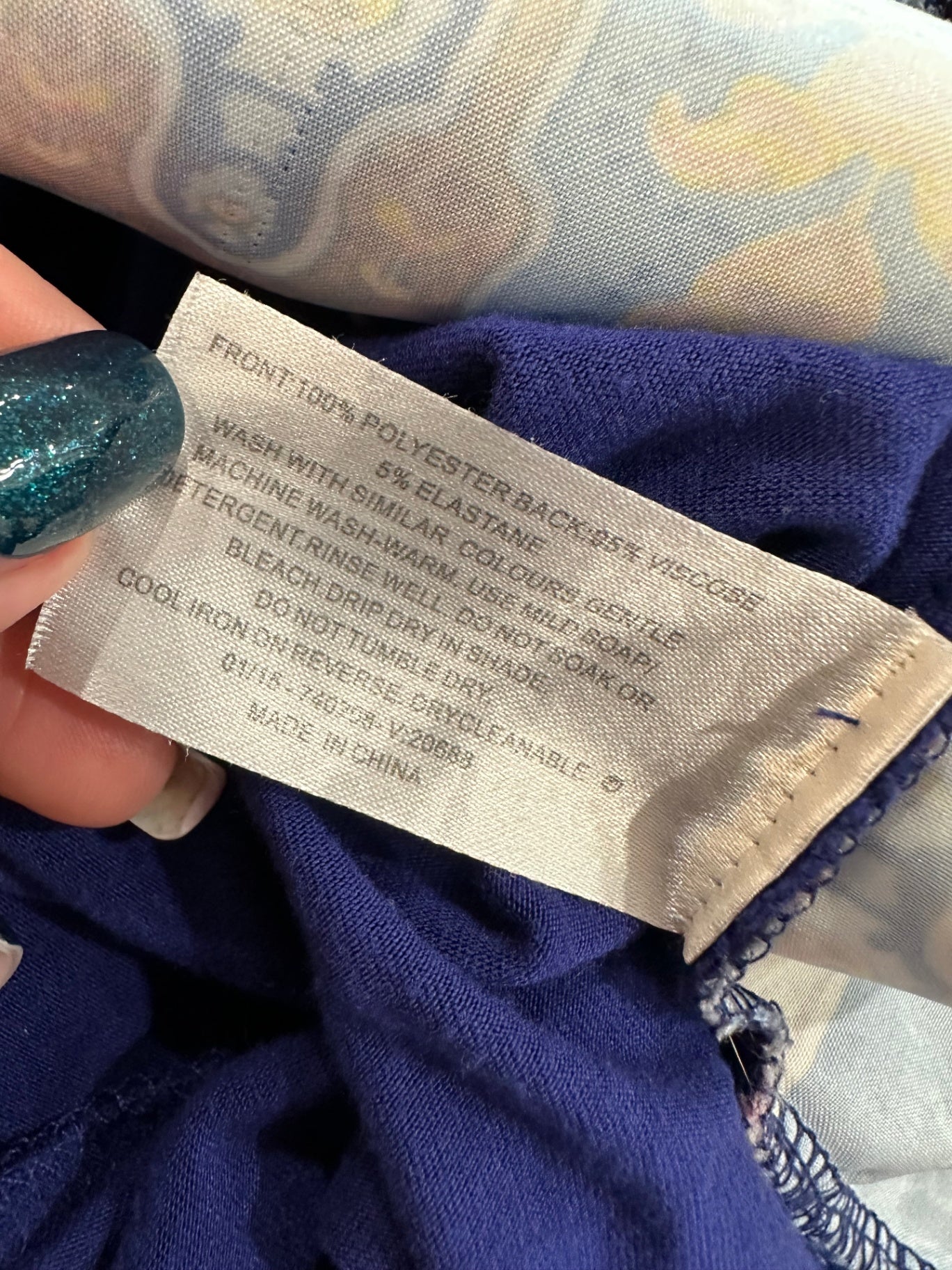 Spirit Dress - Size 12 - Blue and white paisley print