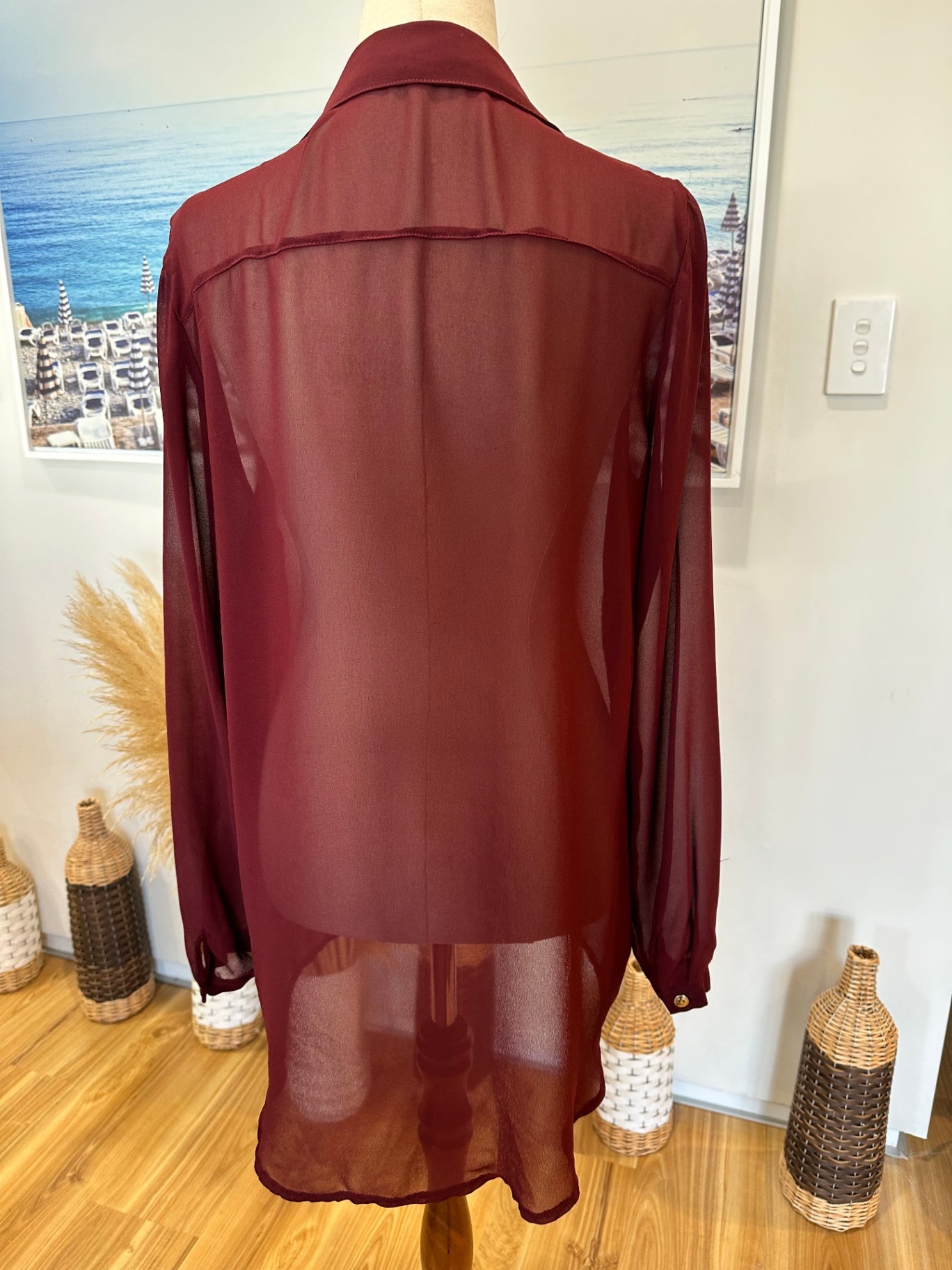 Cotton On - Blouse - Medium - Burgundy