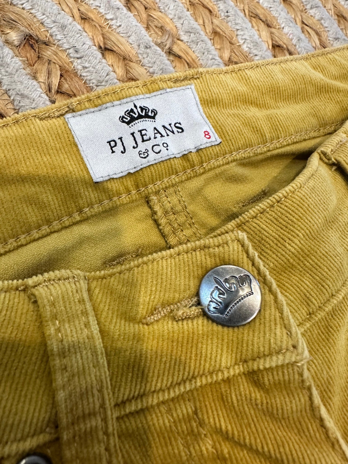 PJ Jeans - Corduroy Pants - Size 8 Chartreuse