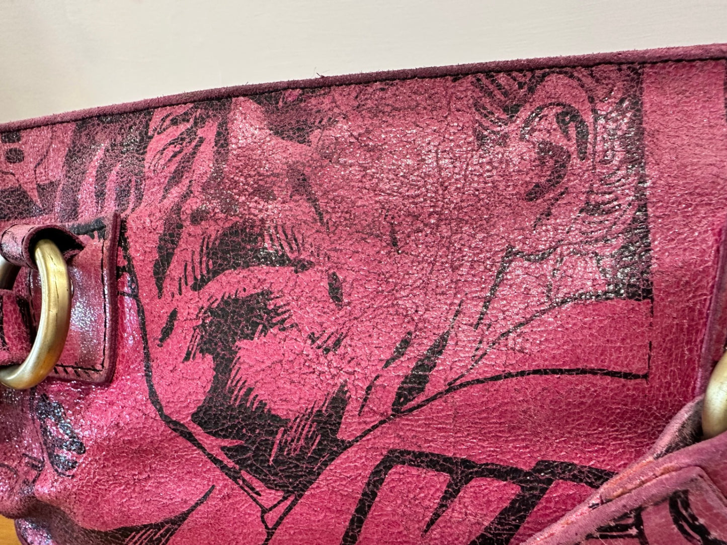 Vintage - Florian Handbag - Pink w Seductress Imagery 