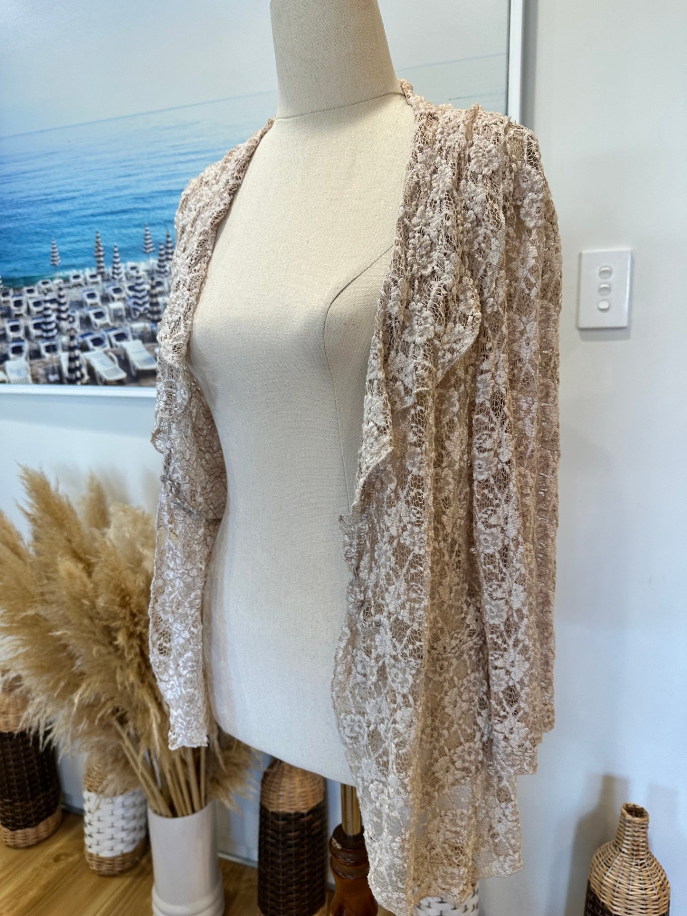 Kamiko Cardigan - Size 14 - Beige