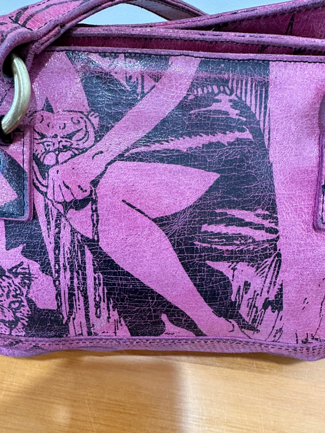 Vintage - Florian Handbag - Pink w Seductress Imagery 