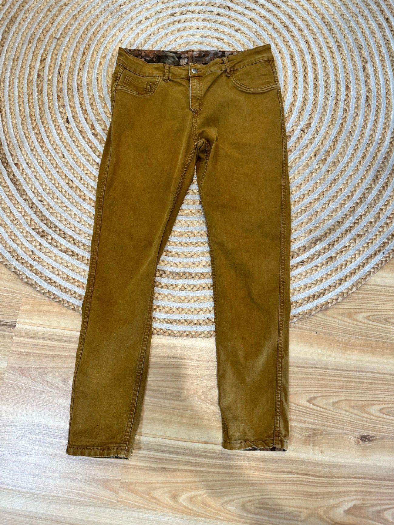 Onado Reversible Pants / Jeans - Medium - Floral & Mustard