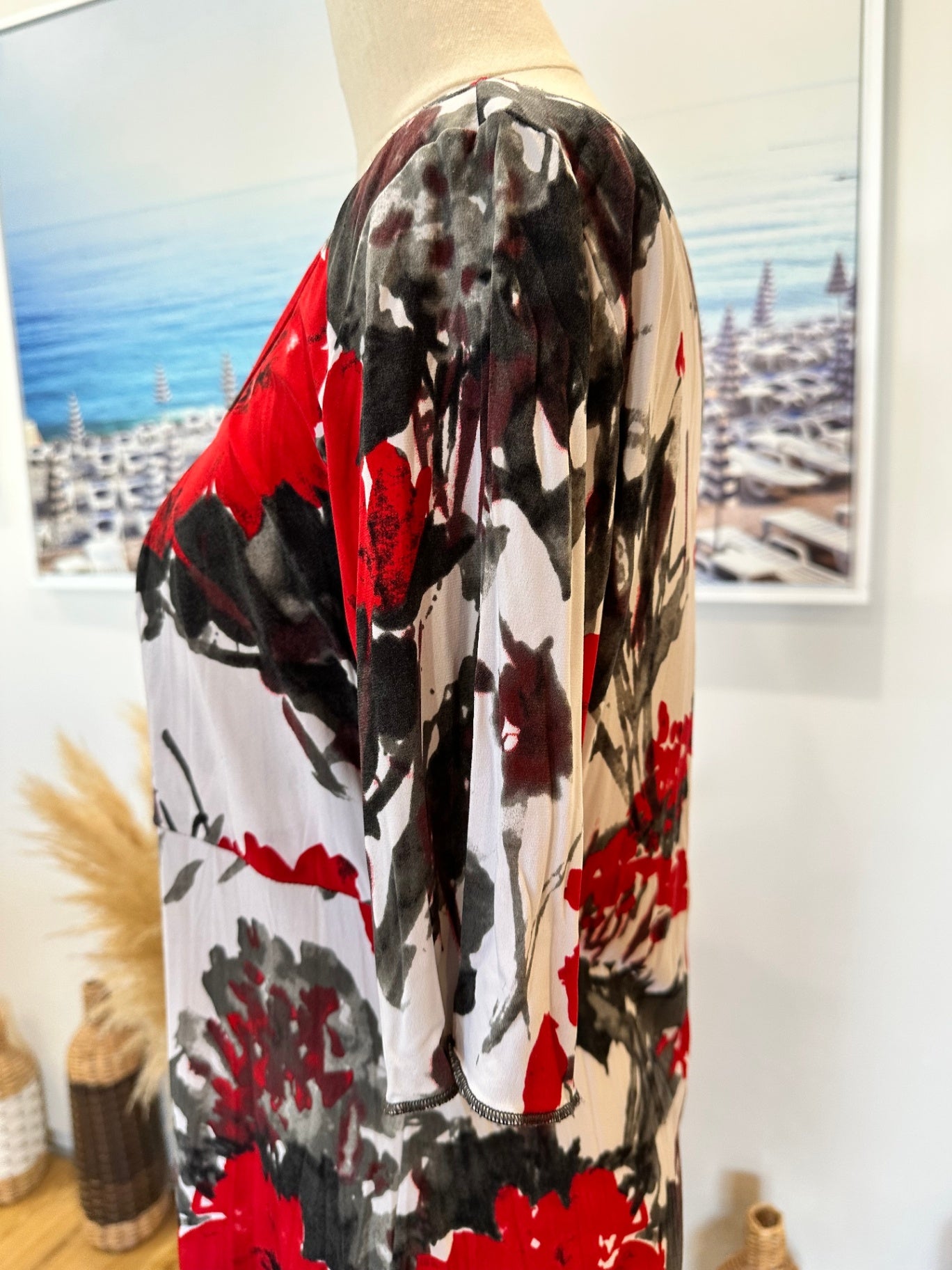 Cachet - Dress - Size 10 - Red, Black, White, Gray