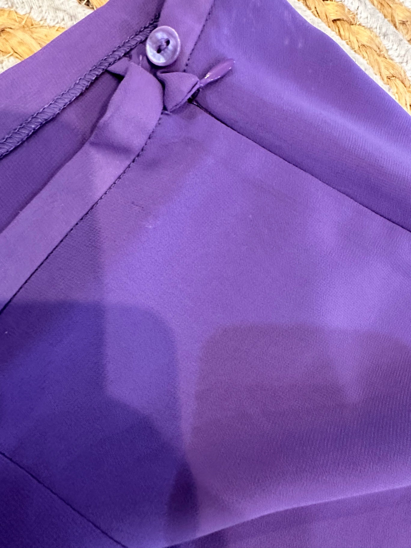 Classique - Wide Leg Pants with Splits - Size 16 - Lavender