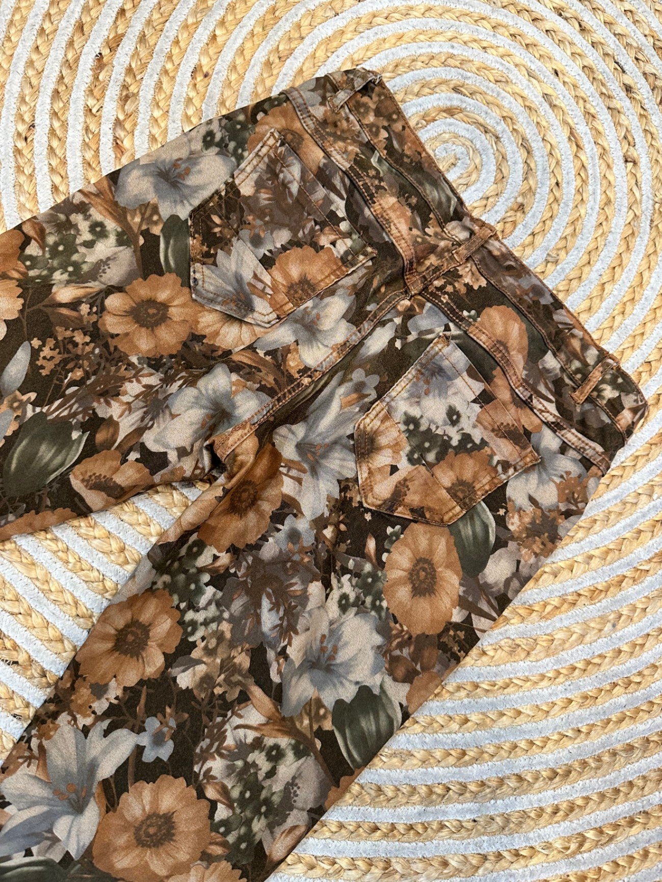 Onado Reversible Pants / Jeans - Medium - Floral & Mustard