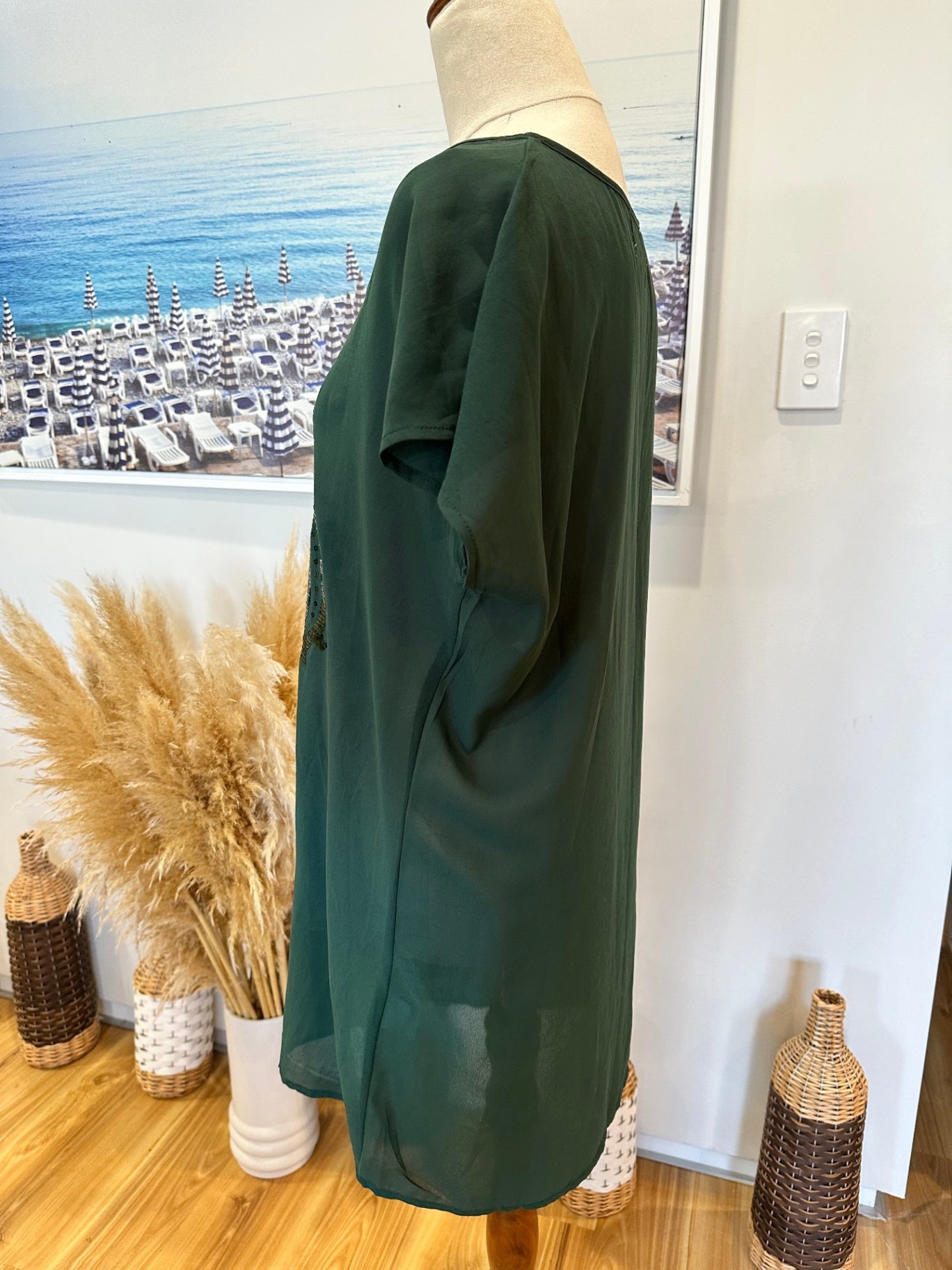 Emerald Green Sequin Top - Large