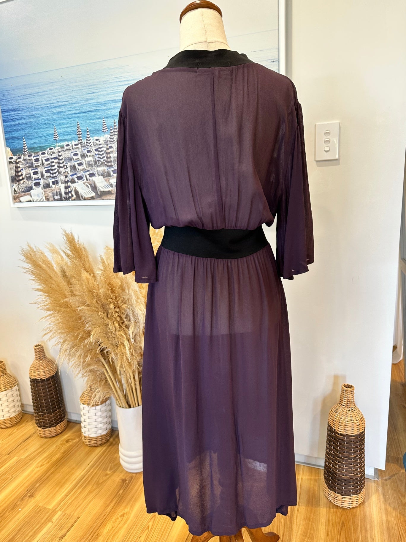 Caravan - Summer Dress - Size 8 - Purple