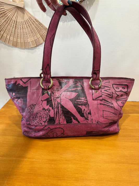 Vintage - Florian Handbag - Pink w Seductress Imagery 