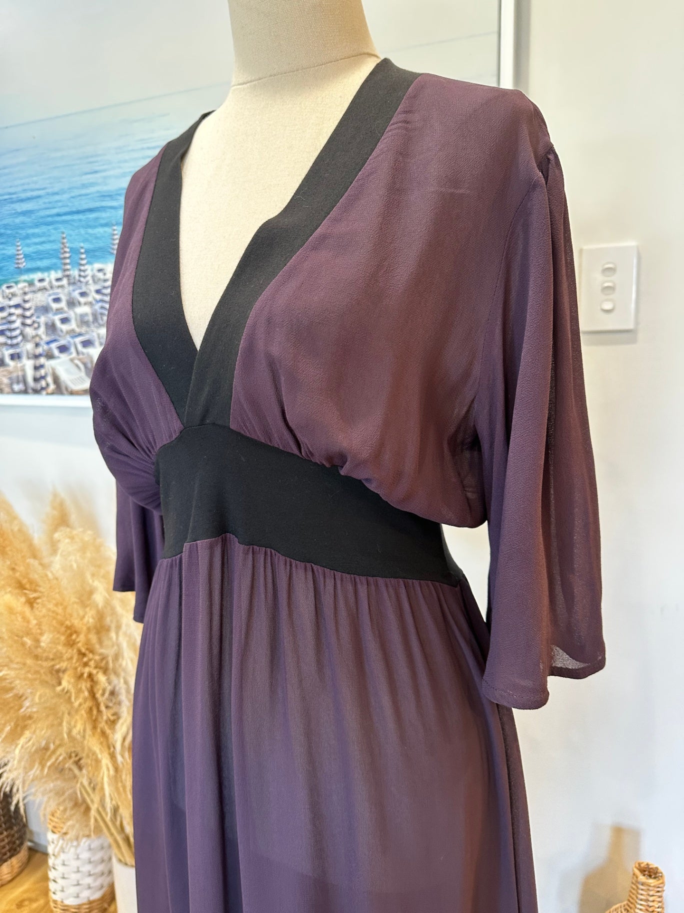 Caravan - Summer Dress - Size 8 - Purple