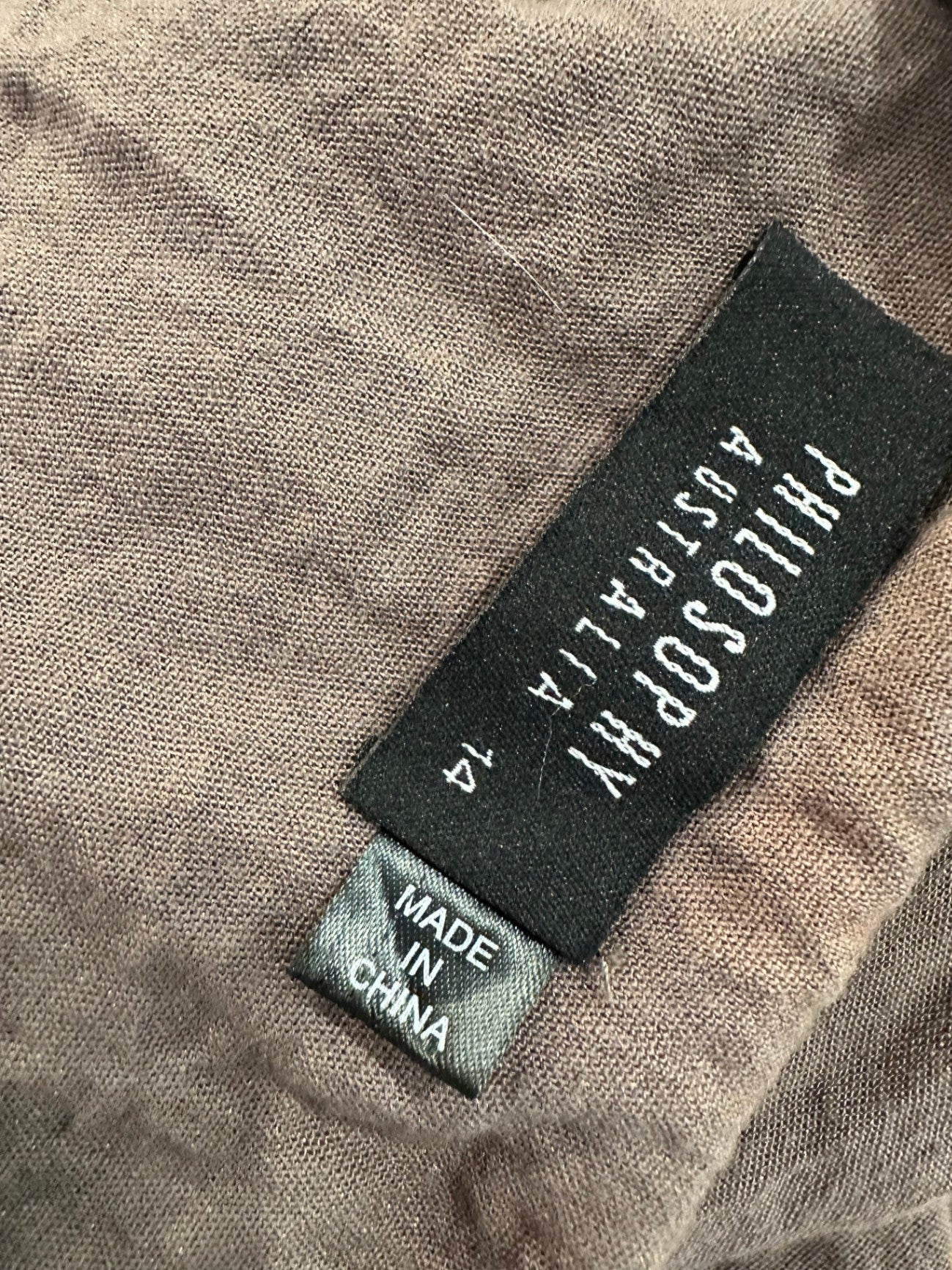 Philosophy Australia - Brown Dress - Size 14 - Brown [Piling evident]