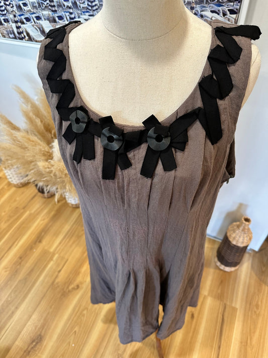 Philosophy Australia - Brown Dress - Size 14 - Brown [Piling evident]