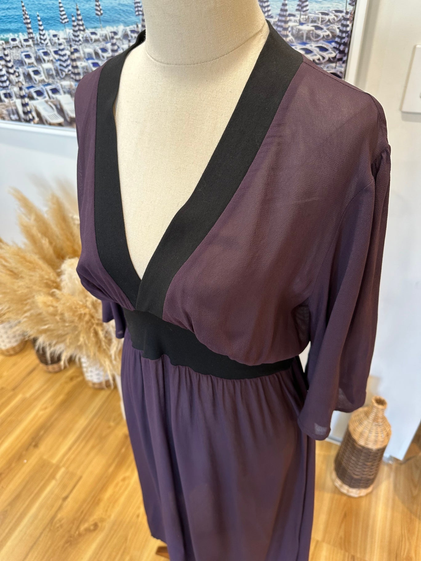 Caravan - Summer Dress - Size 8 - Purple