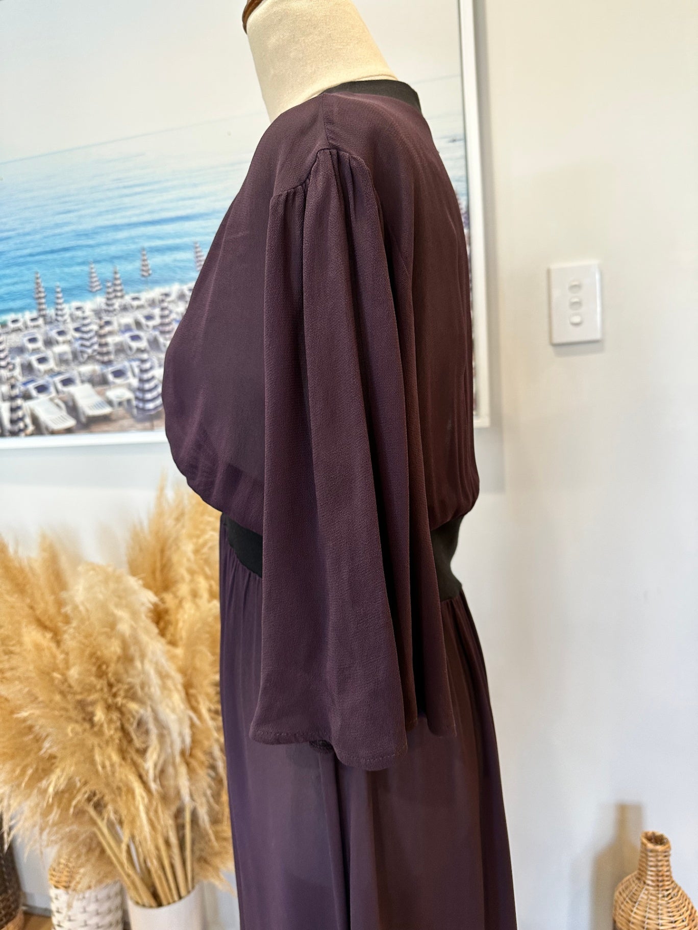 Caravan - Summer Dress - Size 8 - Purple