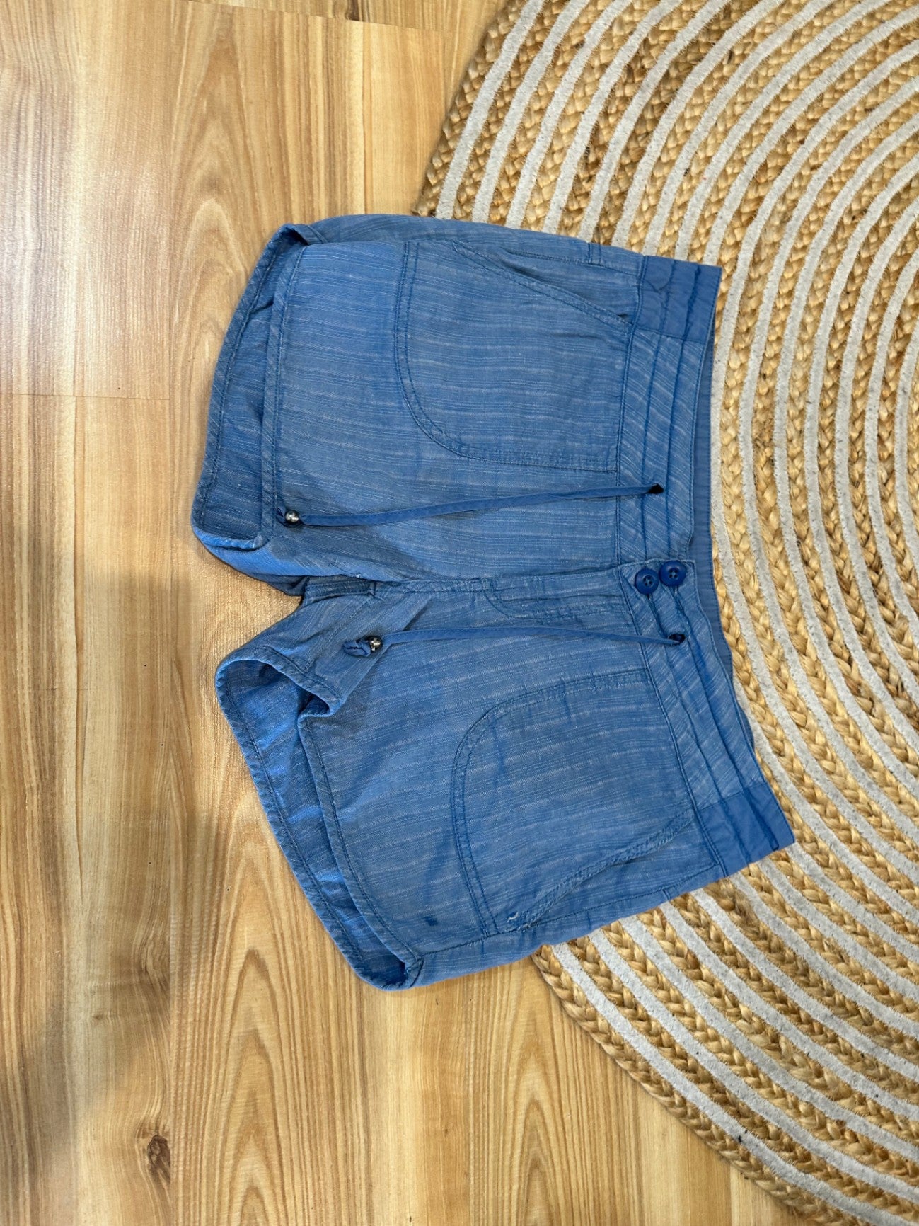 Prana - Summer Shorts - Size 10 - Blue - 85% Organic Cotton + 35% Hemp