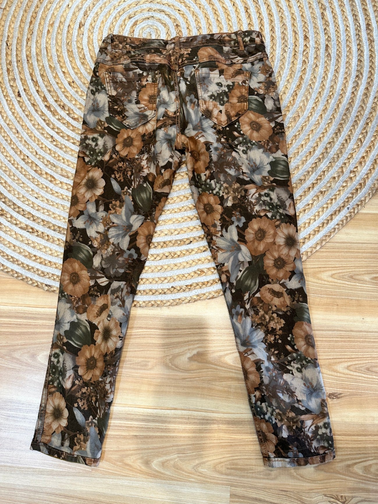 Onado Reversible Pants / Jeans - Medium - Floral & Mustard