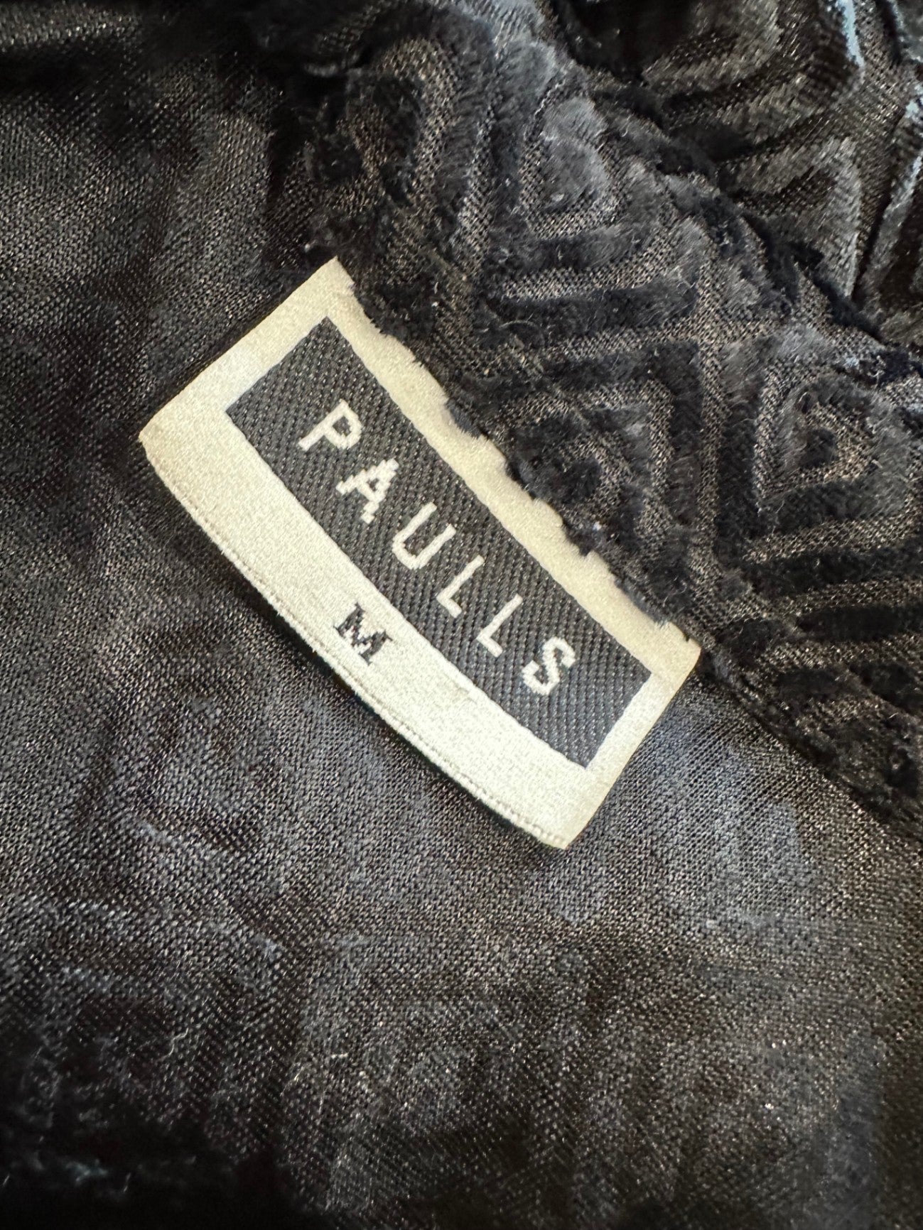 Paulls - Velvet Blouse - Medium - Black