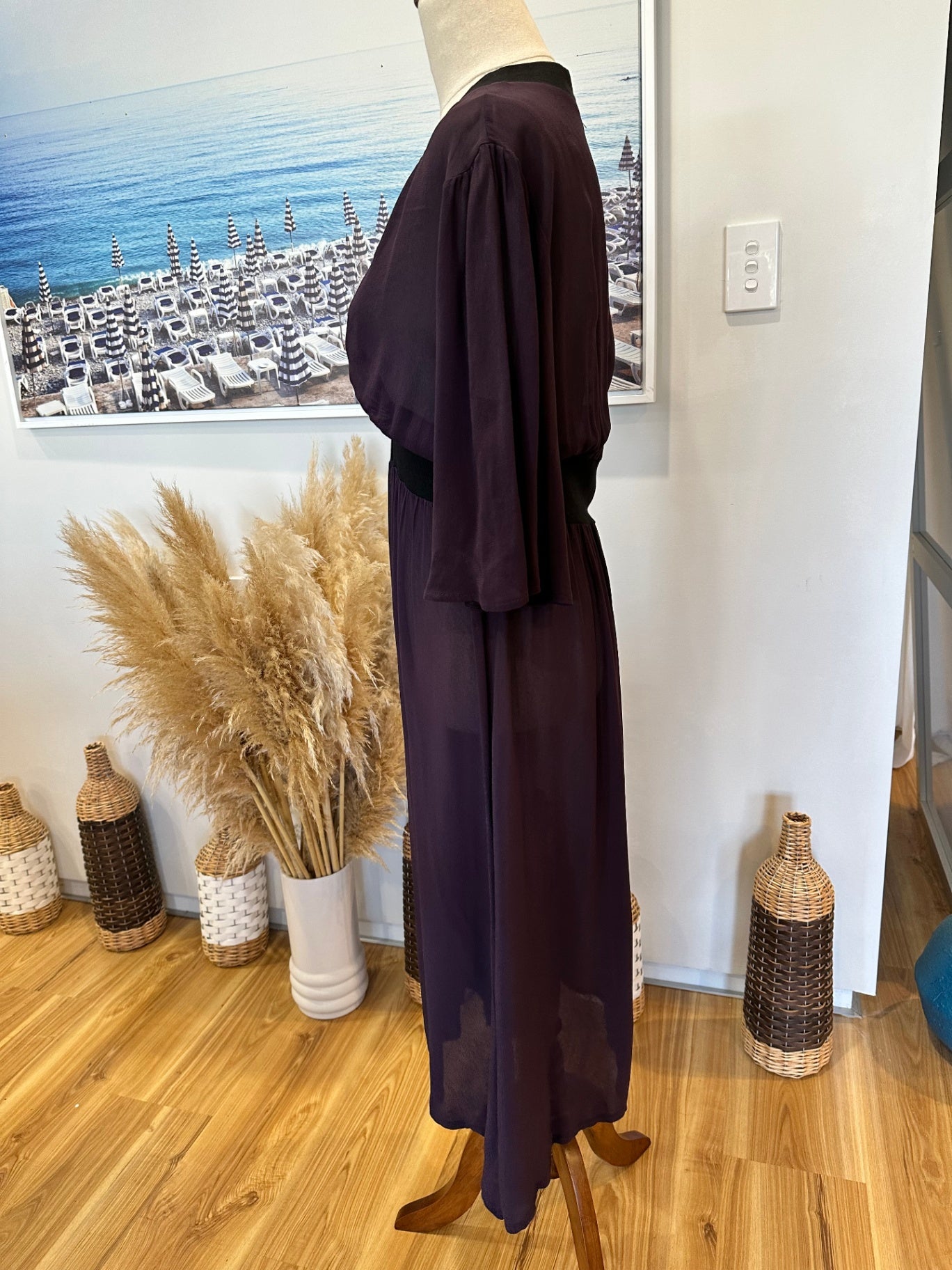 Caravan - Summer Dress - Size 8 - Purple