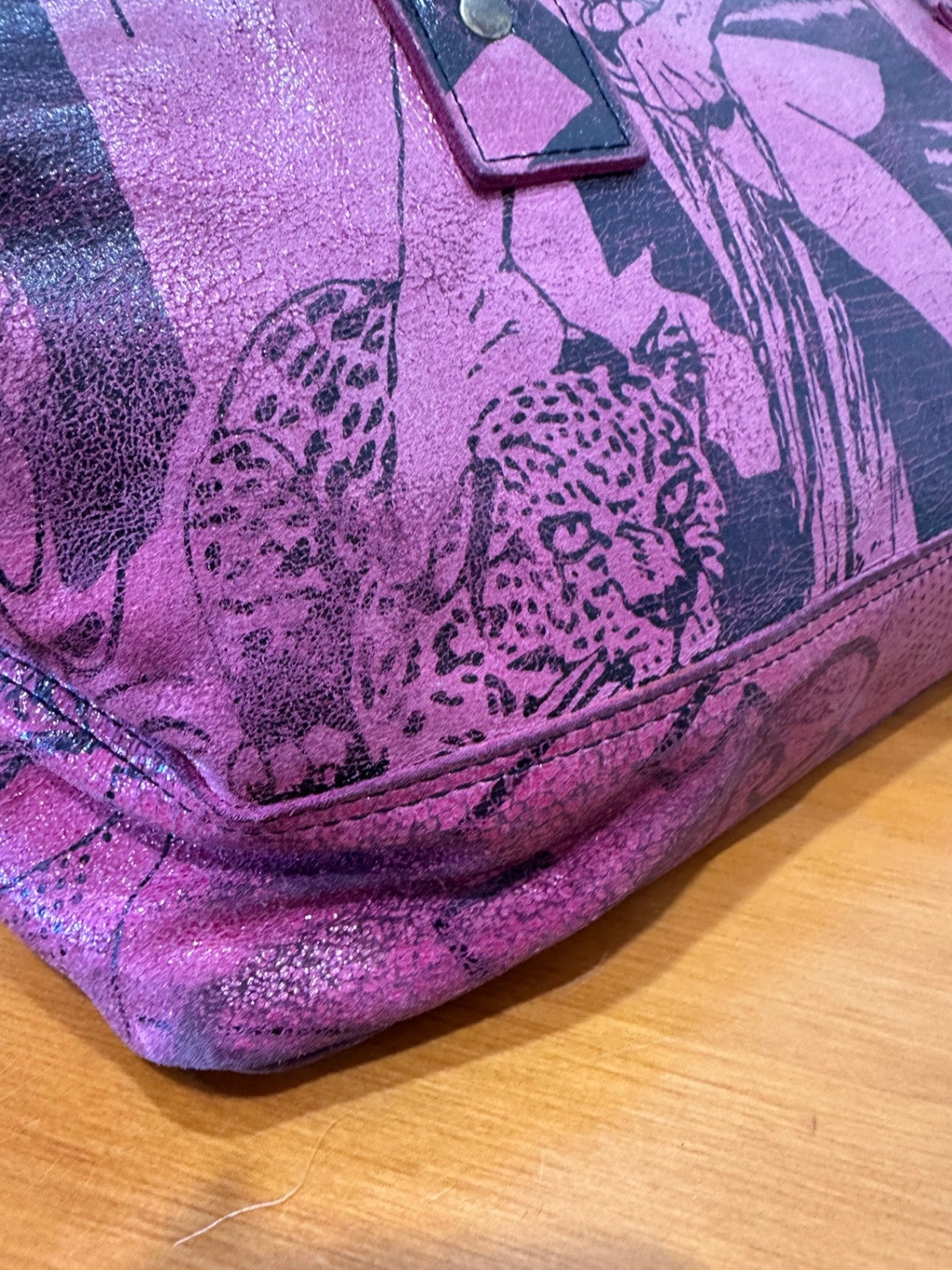 Vintage - Florian Handbag - Pink w Seductress Imagery 