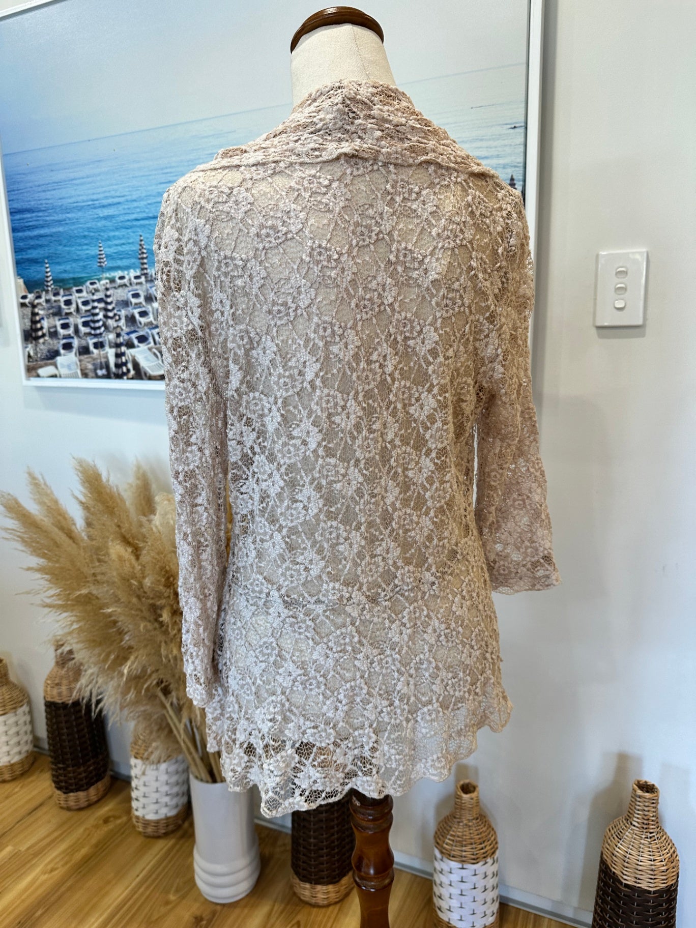 Kamiko Cardigan - Size 14 - Beige
