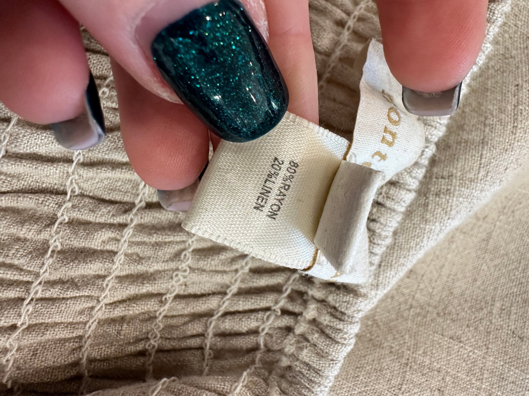 Monteau Los Angeles - Dress - Extra Small - Beige - 20% Linen