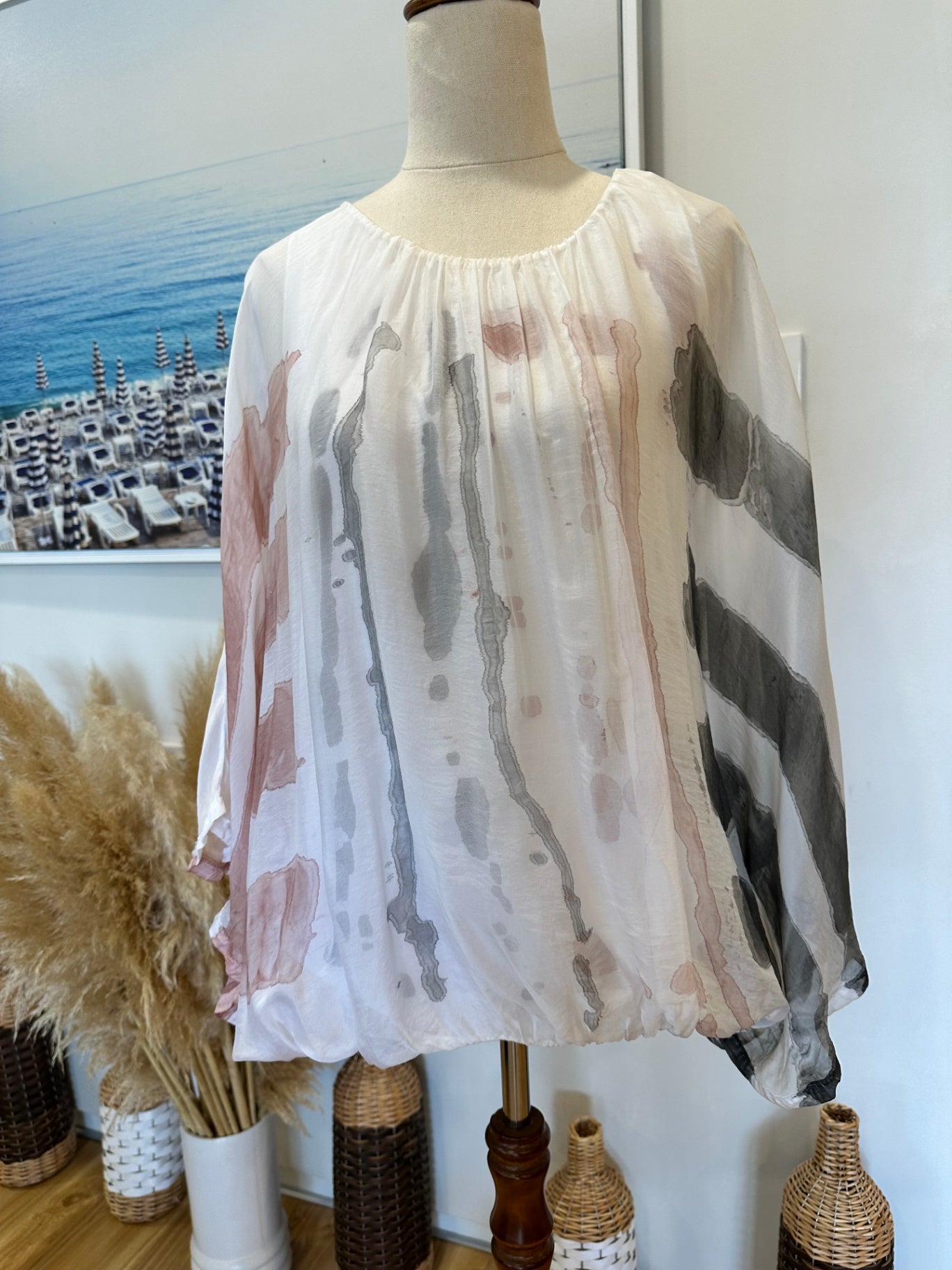 Halo & Hazard - Blouse - One Size - 30% Silk