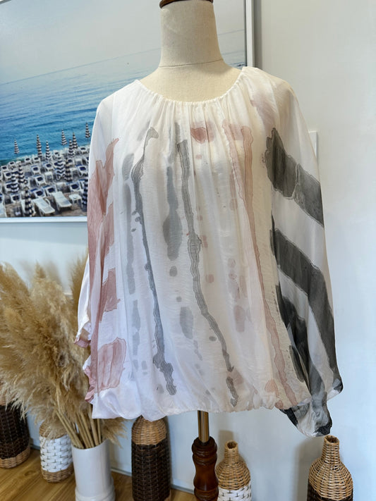 Halo & Hazard - Blouse - One Size - 30% Silk