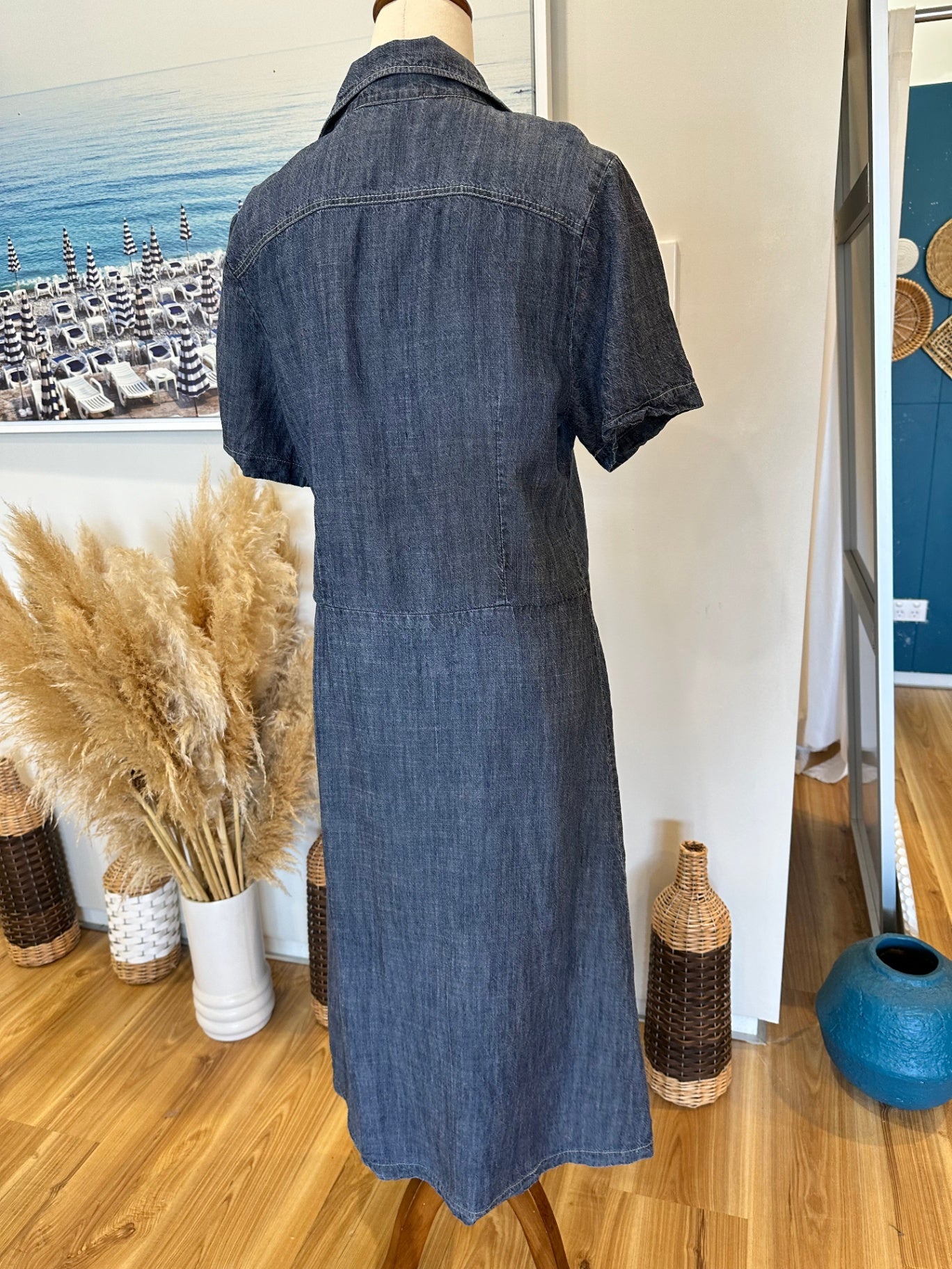 Development Dress - Size 12 - Dark blue - 30% Linen + 70% Tencel