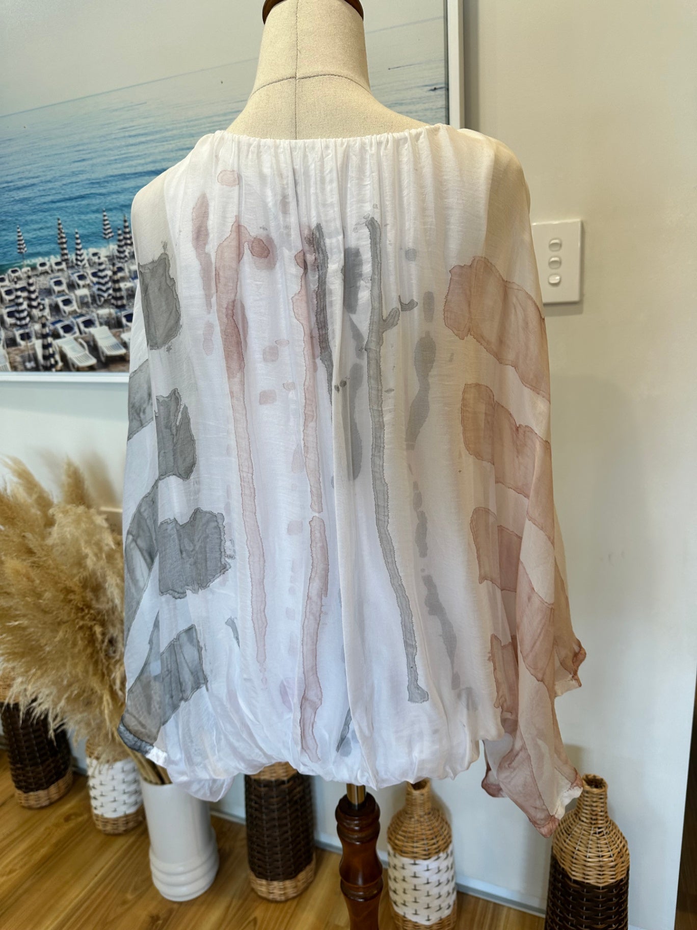 Halo & Hazard - Blouse - One Size - 30% Silk