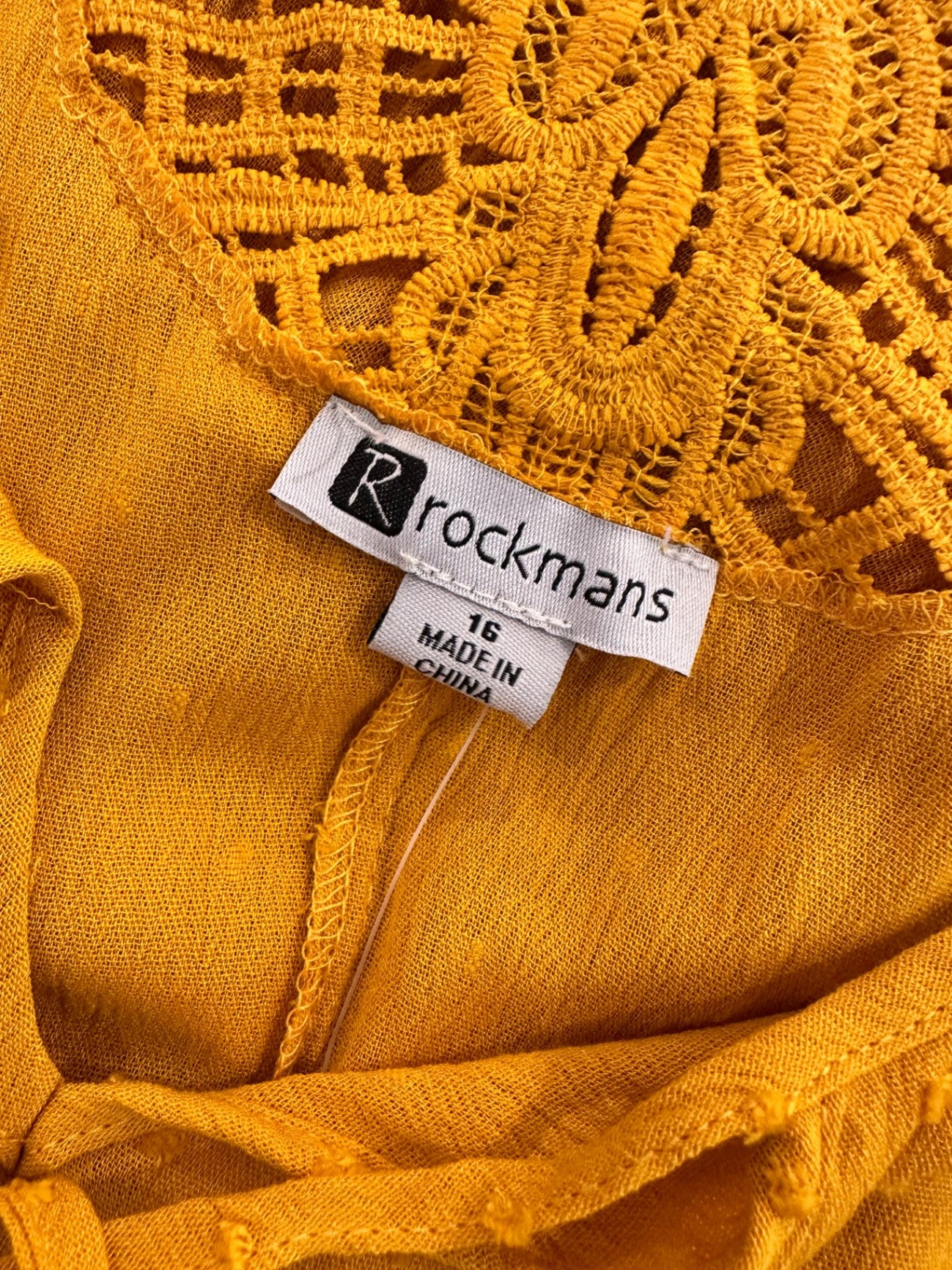 Rockmans Bohemian Dress - Size: 16 - Yellow - NEW RRP $69.99