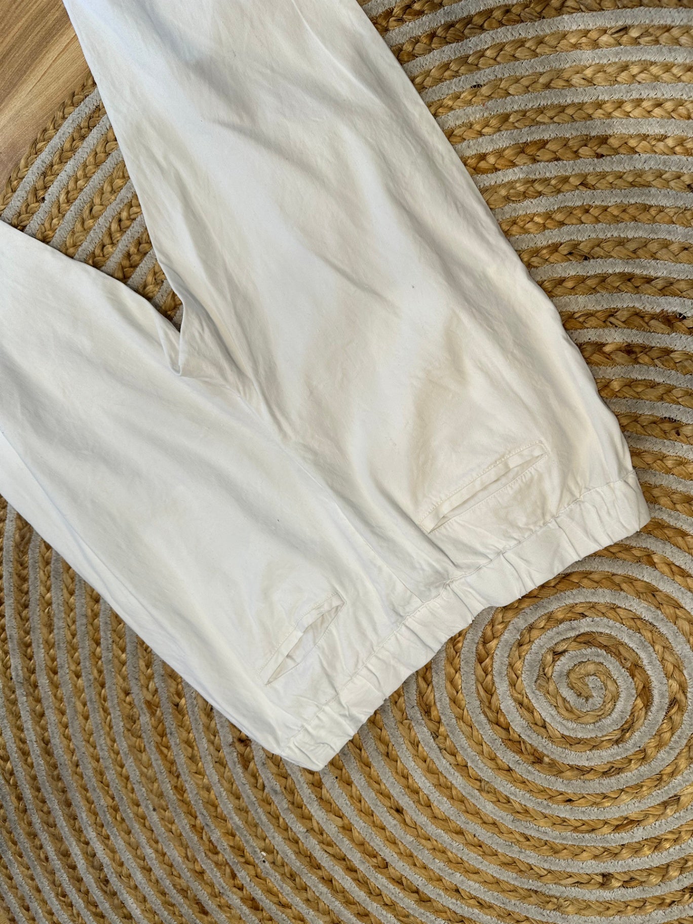 Grace Hill - Pants - Size 12 - White / Cream - 60% Linen