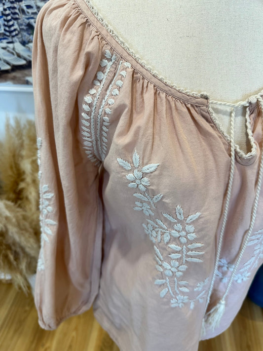 Capture - Bohemian Blouse - Size 10 - Pale Pink