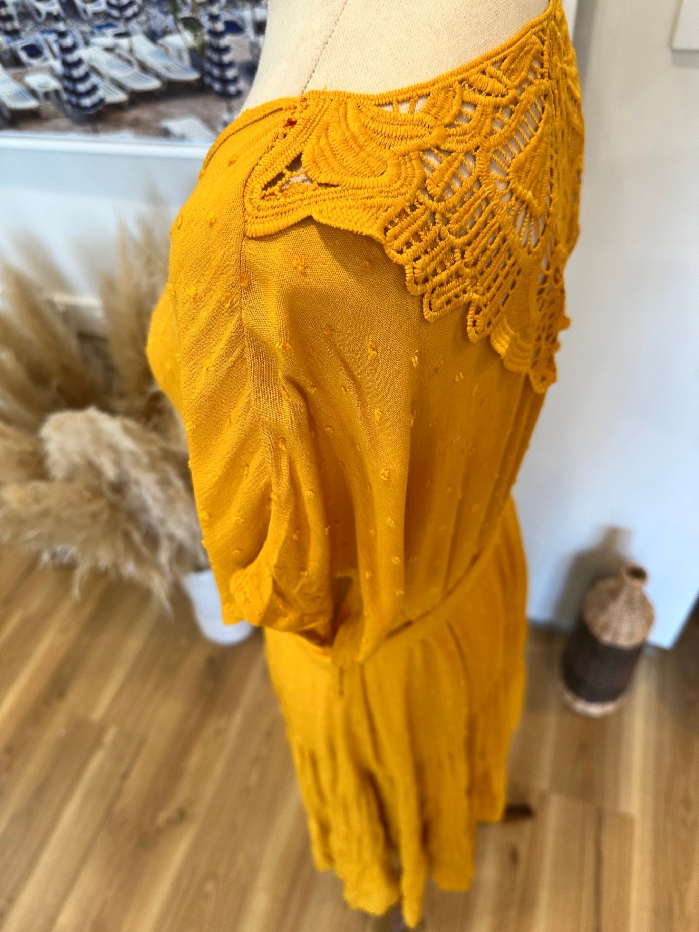 Rockmans Bohemian Dress - Size: 16 - Yellow - NEW RRP $69.99