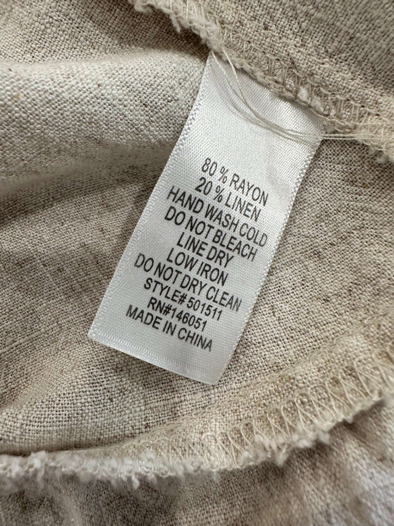 Monteau Los Angeles - Dress - Extra Small - Beige - 20% Linen