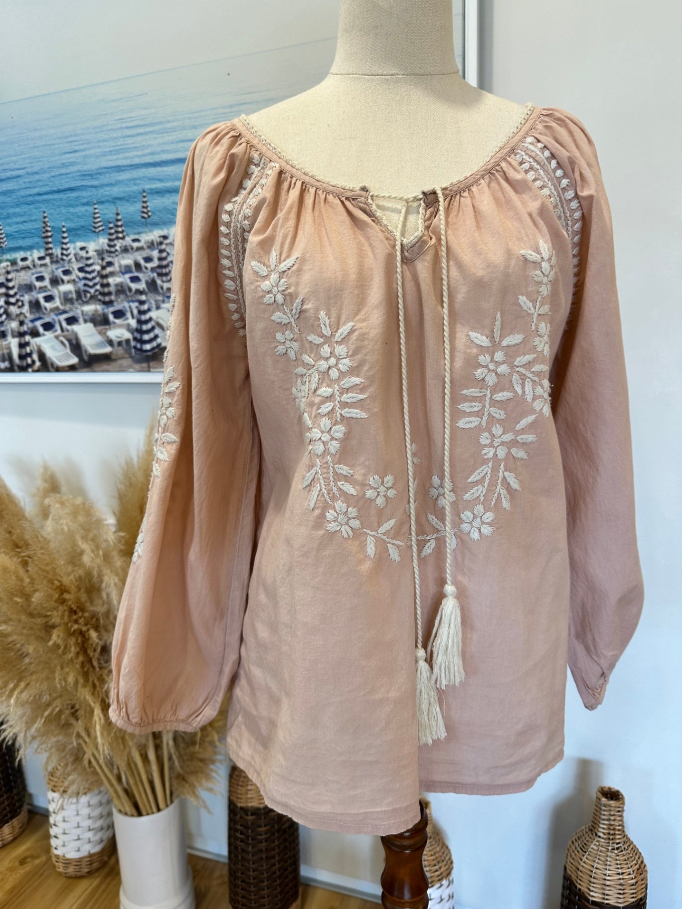 Capture - Bohemian Blouse - Size 10 - Pale Pink