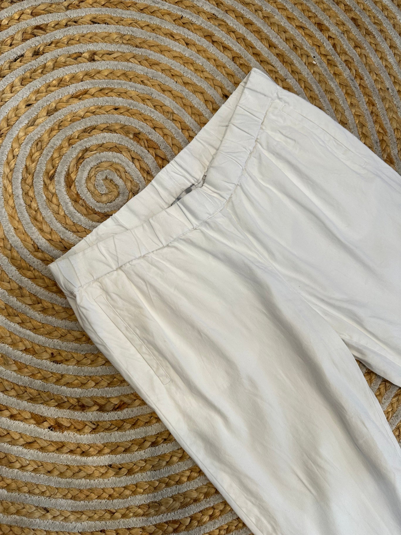 Grace Hill - Pants - Size 12 - White / Cream - 60% Linen