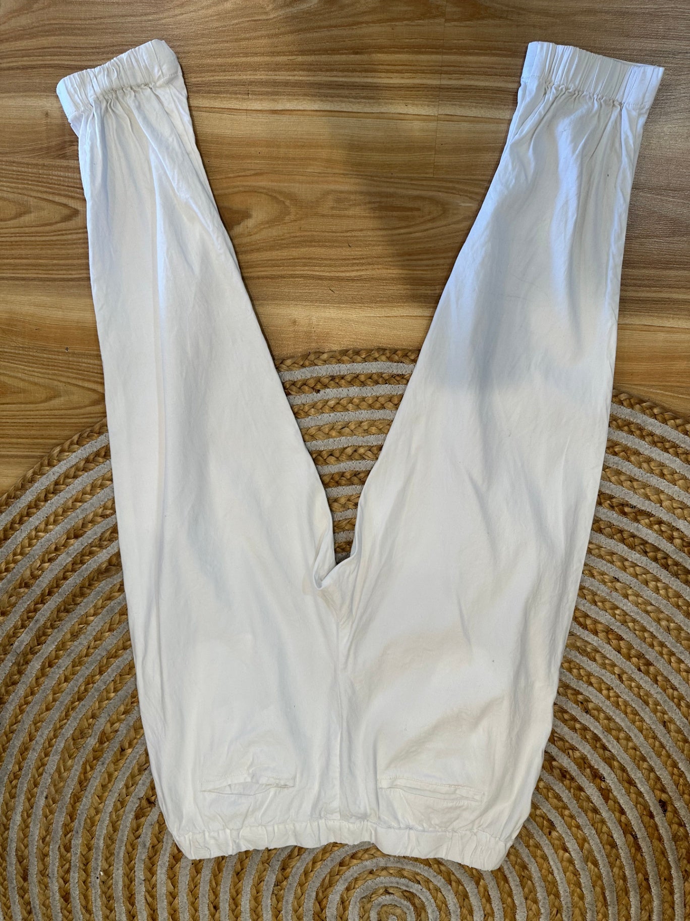 Grace Hill - Pants - Size 12 - White / Cream - 60% Linen