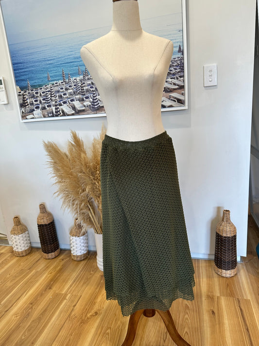 Wallace Rose - Skirt - Size 12 - Olive green