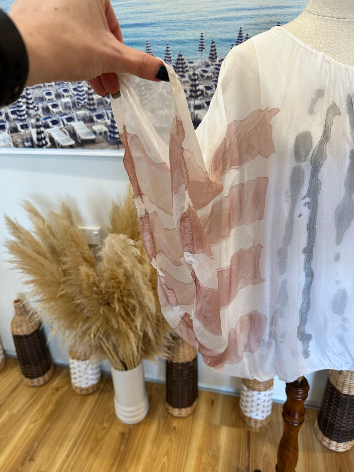 Halo & Hazard - Blouse - One Size - 30% Silk