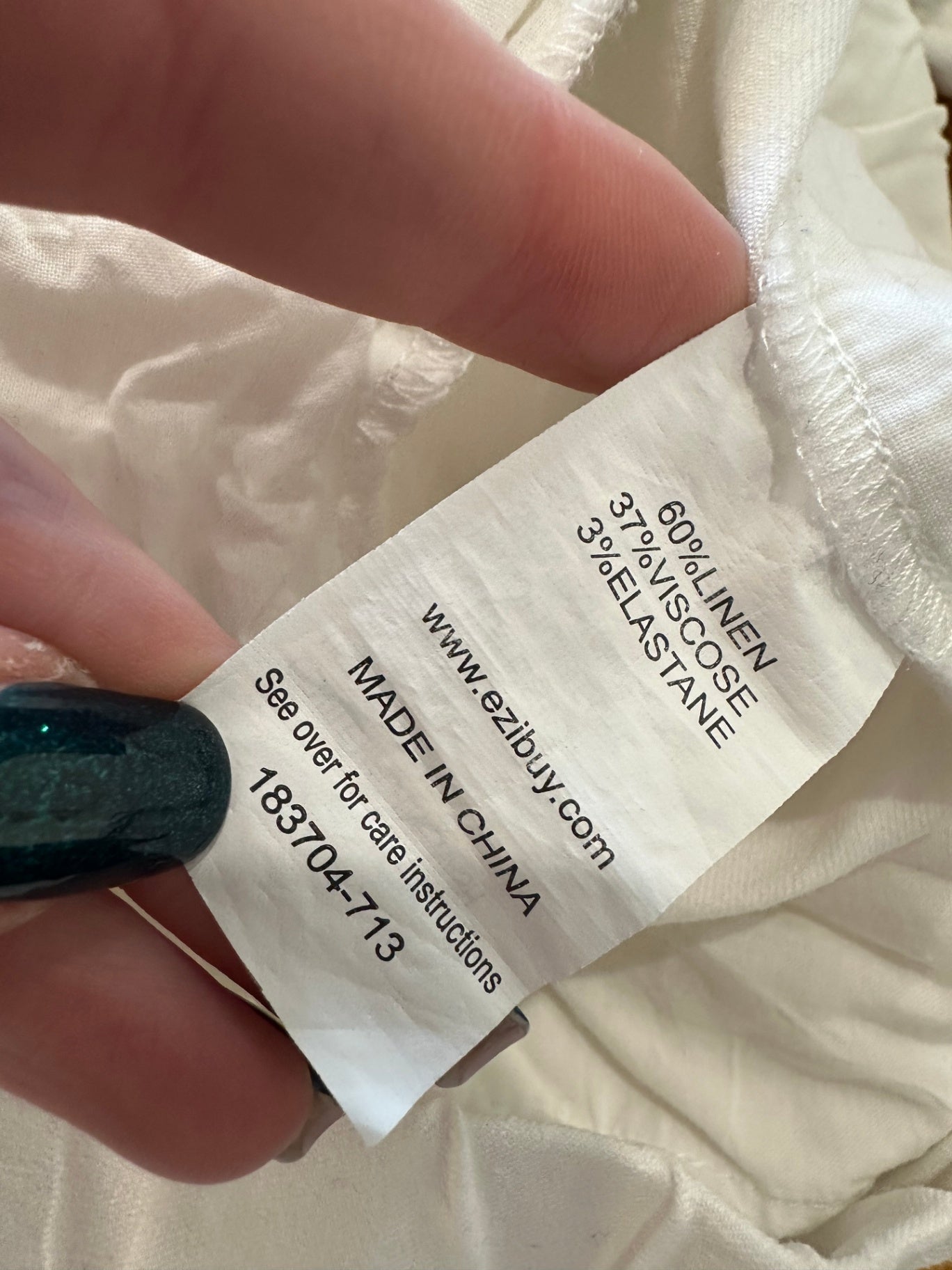 Grace Hill - Pants - Size 12 - White / Cream - 60% Linen