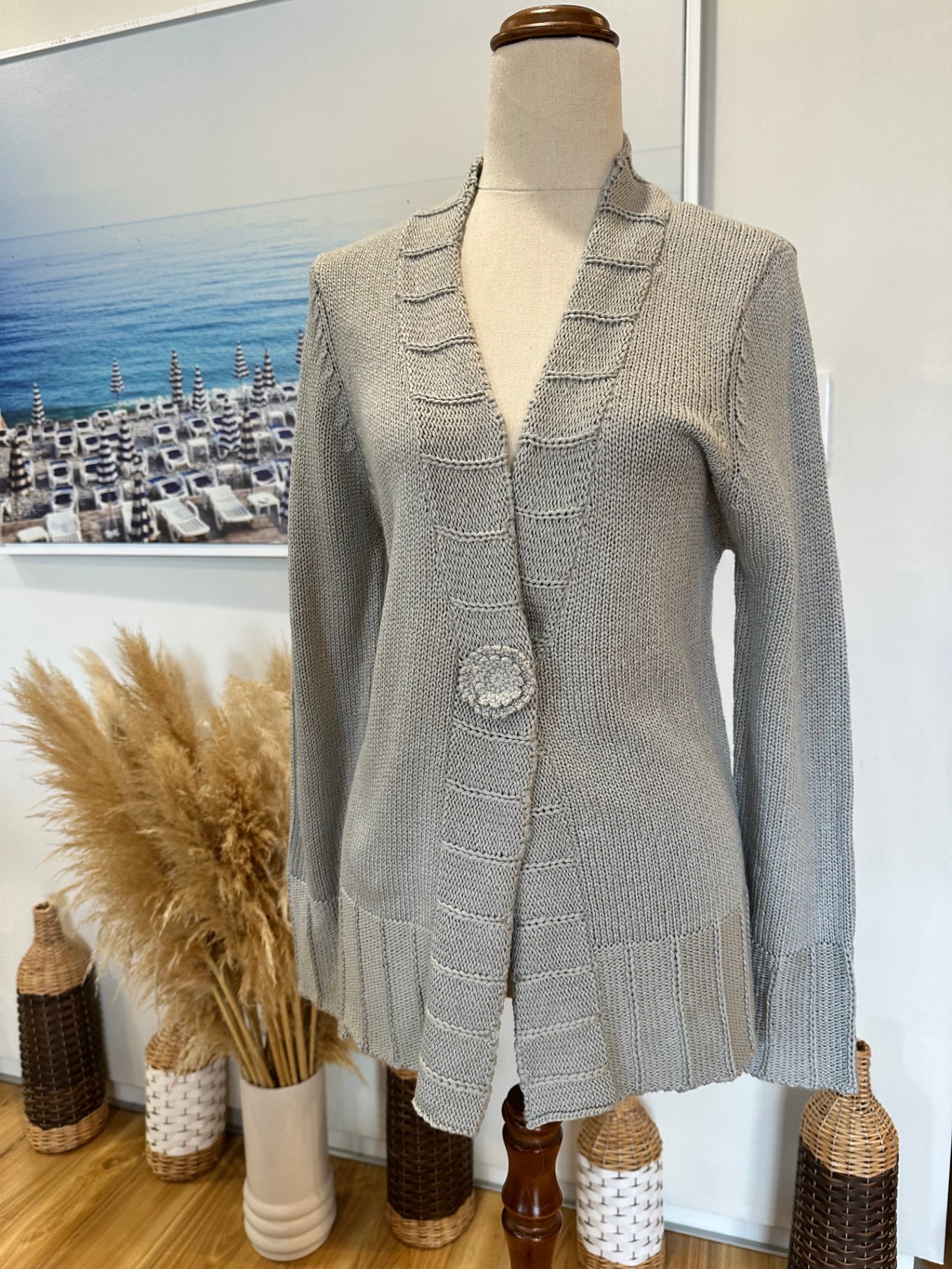 Rockmans Cardigan - Medium - Grey - NEW