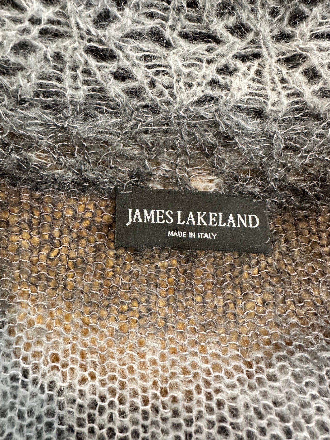 James Lakeland - Bohemian Cardigan - Medium - Grey / Black - 30% Mohair