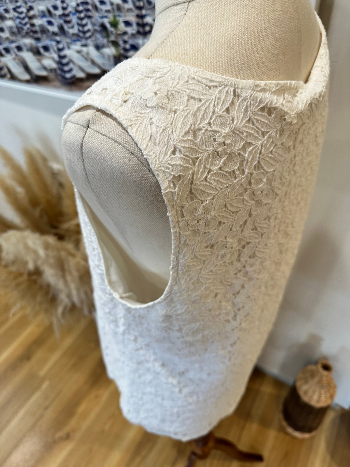 Rockmans - Lace Singlet Top - Medium - Cream/Off-white