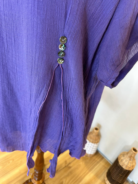 Wahine Blouse - Extra Large - Purple